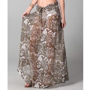 MIKOH Long Silk Skirt Cover Up